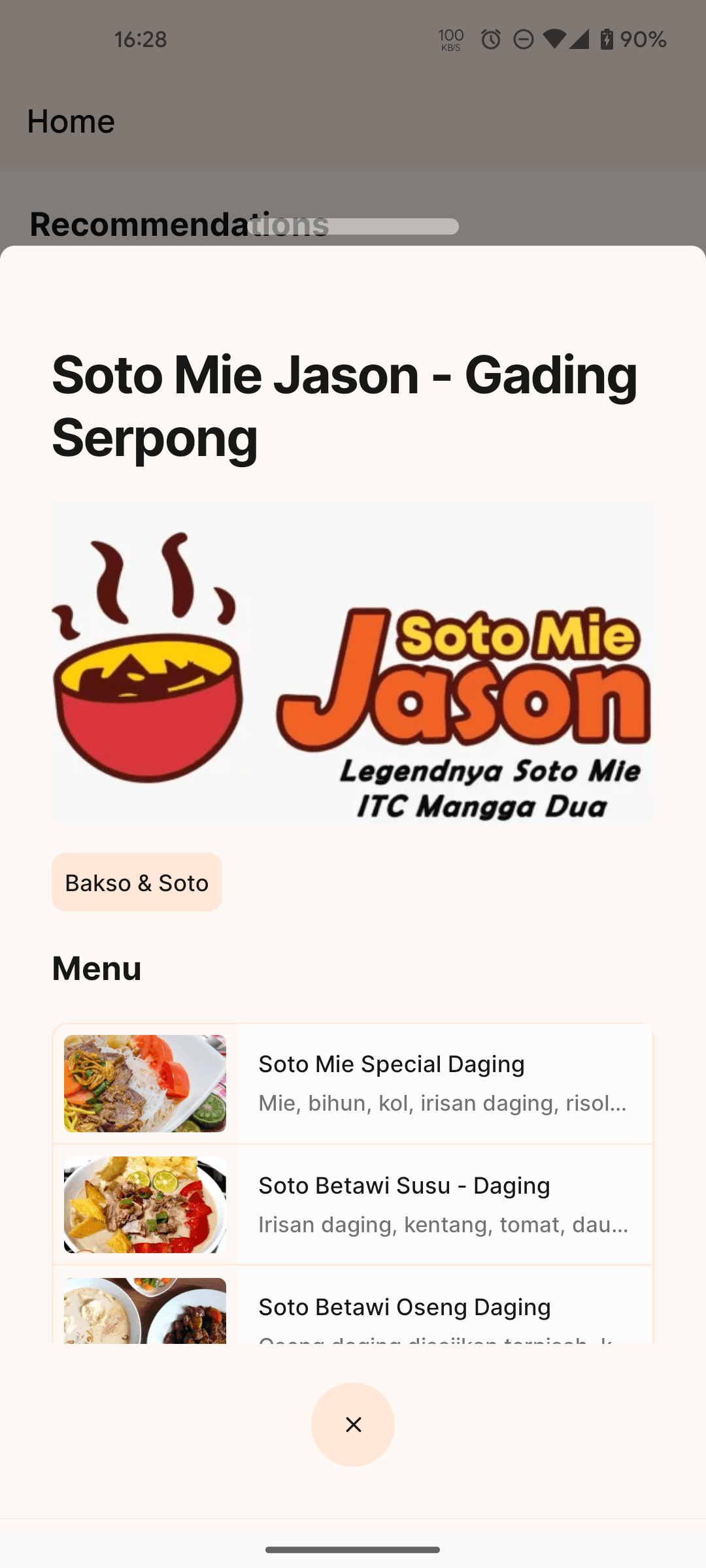 Foodiematch screenshot