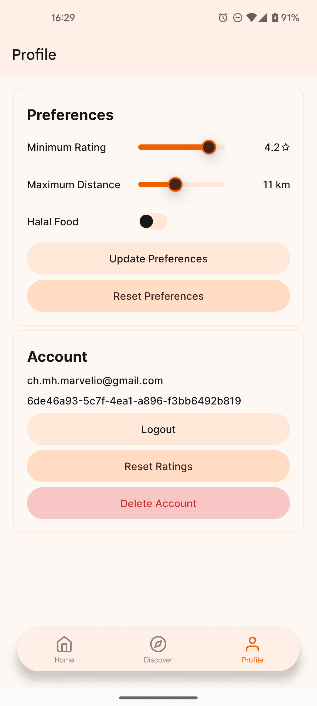Foodiematch screenshot