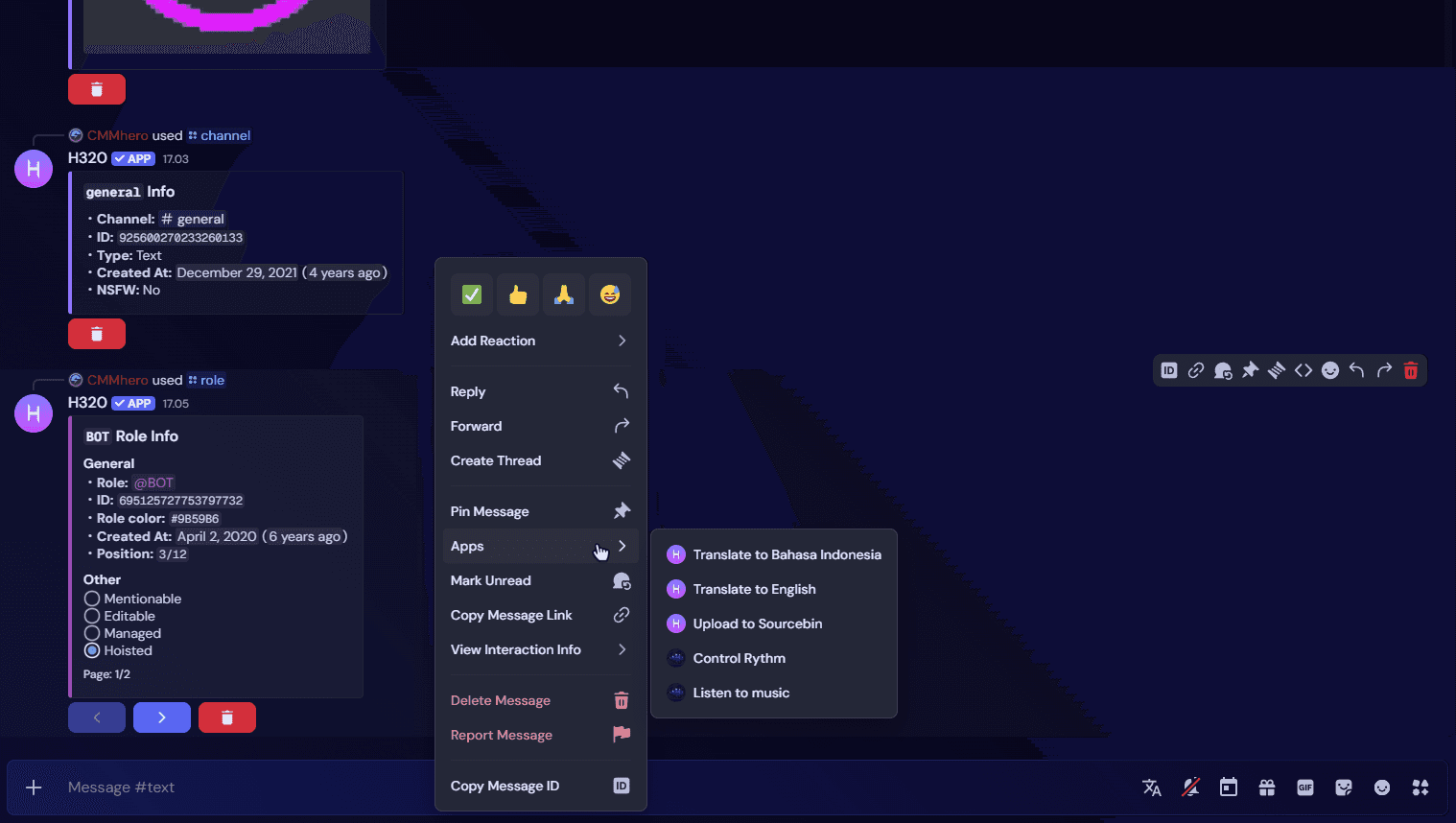 H320 Discord Bot screenshot
