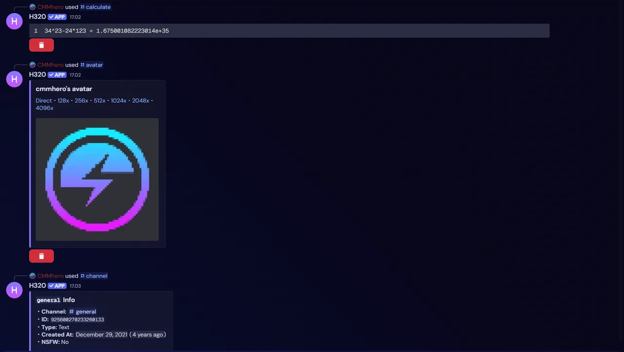 H320 Discord Bot screenshot 2