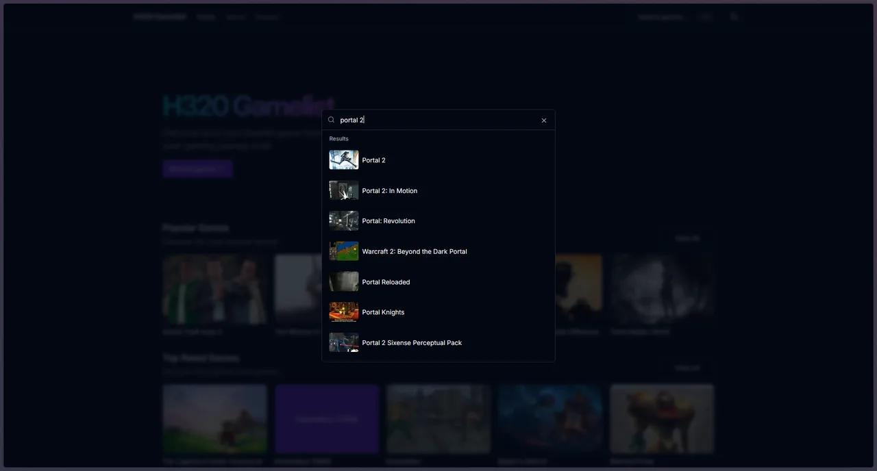 H320 Gamelist screenshot 5